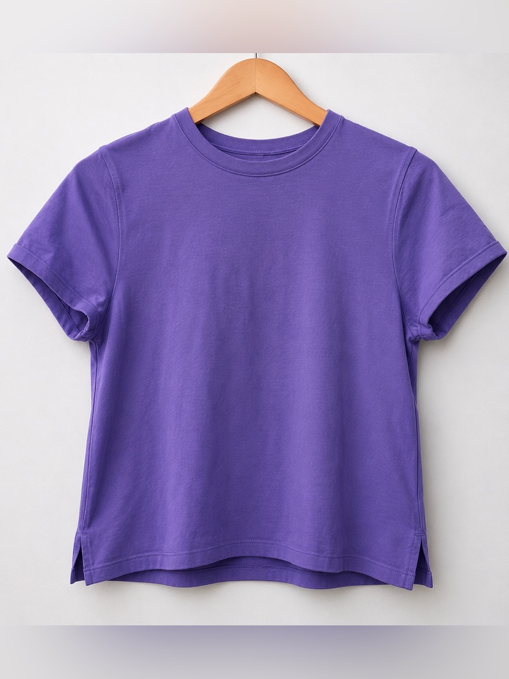 Lululemon Classic Fit Short Sleeve Shirt Cotton Blend Charged Indigo Size 4